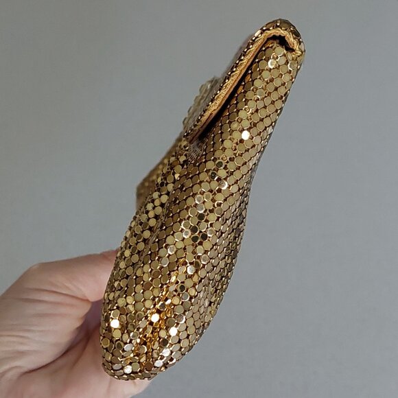 Whiting & Davis Vintage Gold Mesh Special Occasion Clutch Purse - Picture 12 of 16